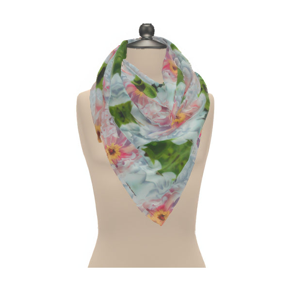 Flight into Light — Silk Satin Scarf
